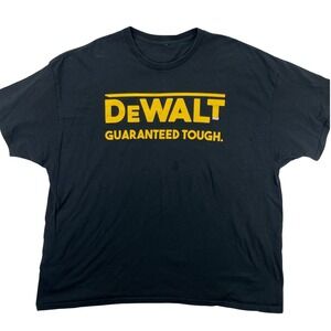 DeWalt Men's XXL Workwear Graphic T-Shirt Black Guaranteed Tough Tool Logo Flaw